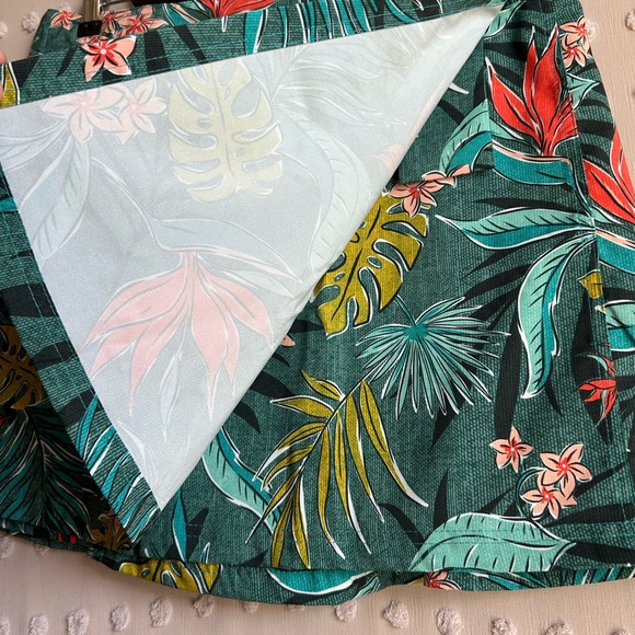 Rip Skirt Hawaii Adjustable Wrap Skirt Sz L Short Length Tropical Teal - Picture 3 of 4